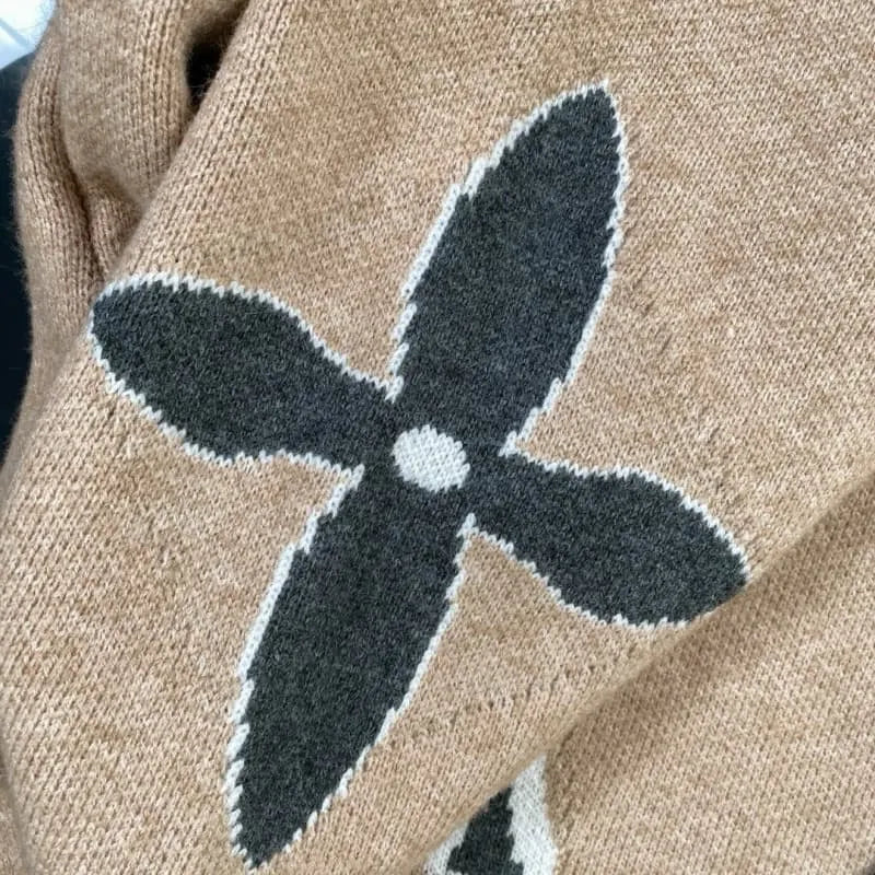 Classic Jacquard Knit Wool Sweater