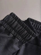 Plaid Cuff Label Decor Shorts