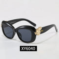 Oval Floral Decor Sunglasses