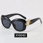 Oval Floral Decor Sunglasses