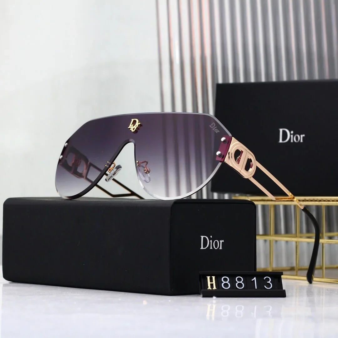 Bold Full-Print Mirror-Lens Sunglasses