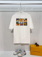 Space Duck Cartoon Oversized T‑shirt
