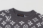 Partial Monogram Knit Sweater