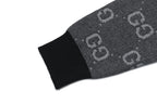 Jacquard Crew Neck Knit Sweater