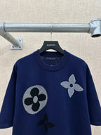 Art Printed Knitted T-Shirt