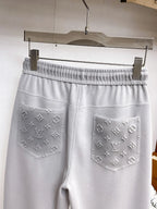 Patchwork Embossed Monogram Pants