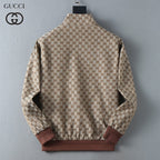 Jacquard Pattern Casual Bomber Jacket