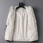 Contrast Panel Sporty Hooded Jacket