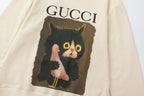 Cat Hugging Duck Print Sweatshirt