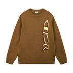 Side Graphic Knit Sweater