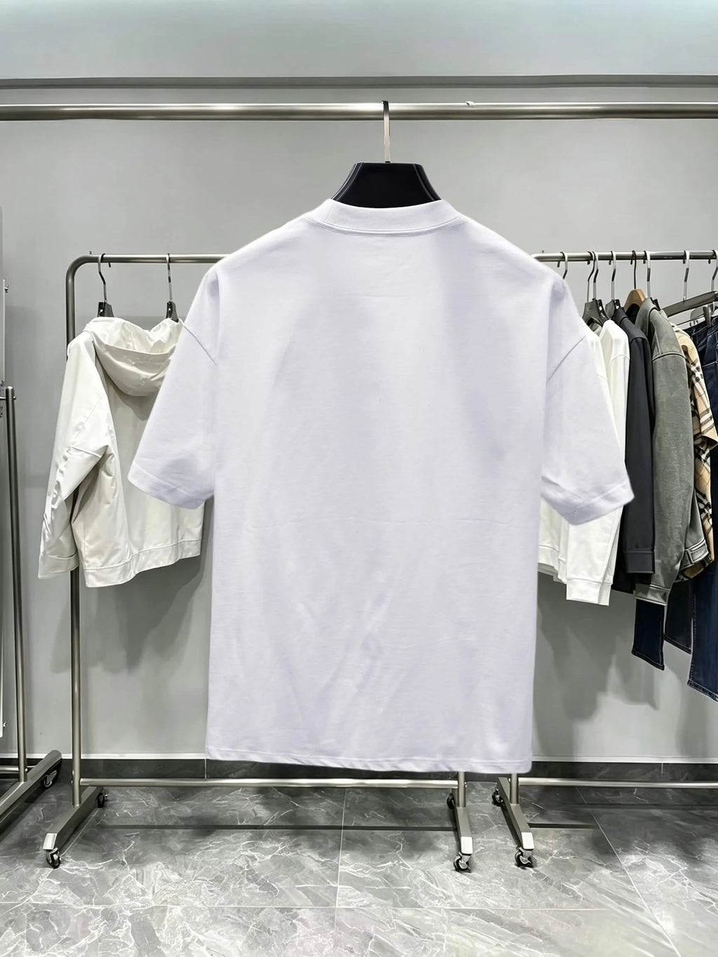 Layered Logo Fashion Crew Neck T‑Shirt