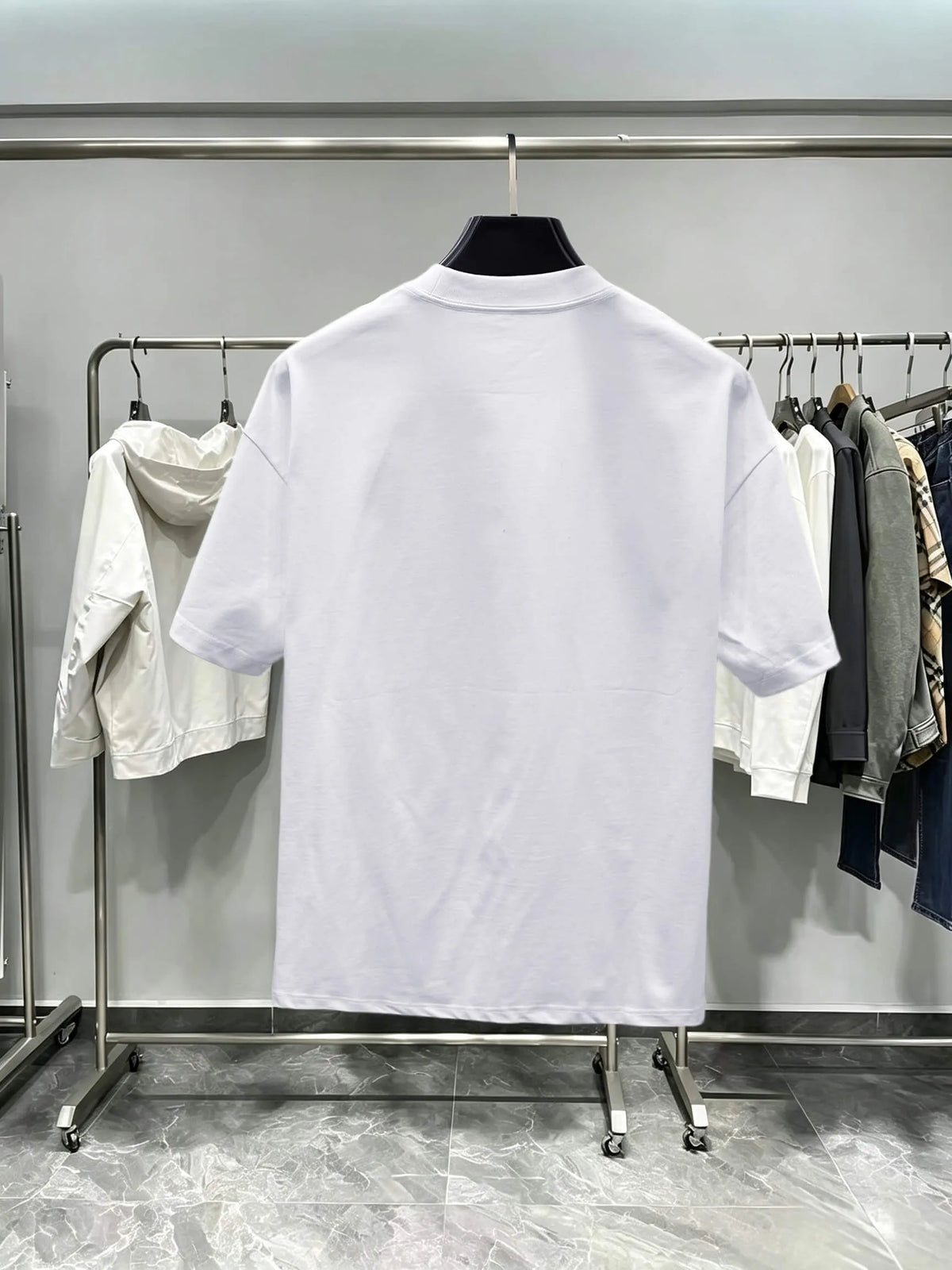 Layered Logo Fashion Crew Neck T‑Shirt