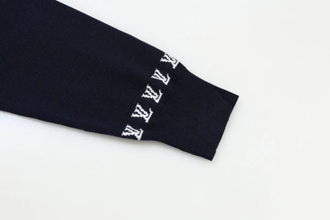 Cuff Embroidered Crew Sweater