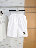 Contrast Logo Embroidered Casual Shorts