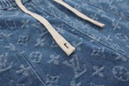 Denim Jacquard Shorts