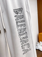 Vertical Graffiti Letter Printed Pants
