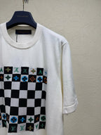 Checkerboard Knit T-shirt