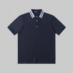 Letter‑Embroidered Polo Shirt