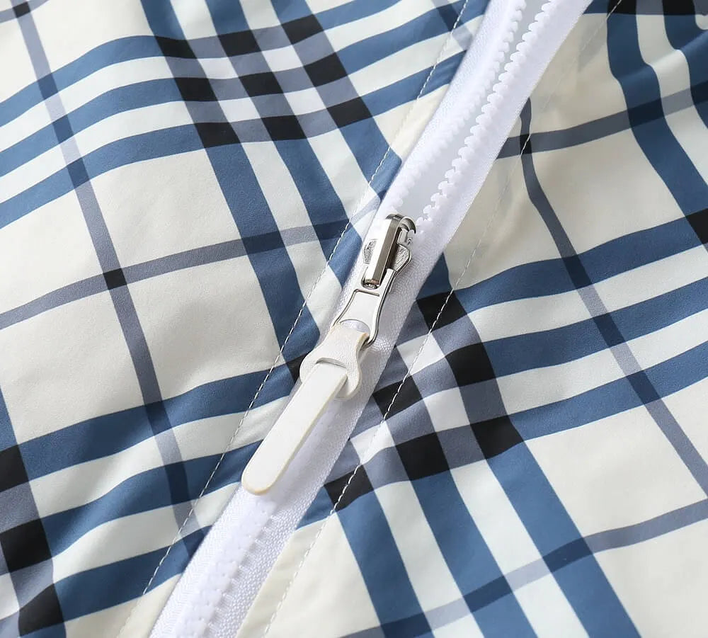 Reversible Plaid Hooded Jacket