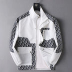 Mixed Print Cargo Pocket Jacket