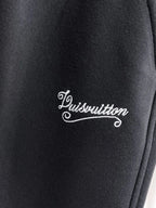 Vintage Script Logo Embroidered Casual Shorts