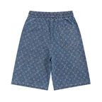 Denim Jacquard Shorts