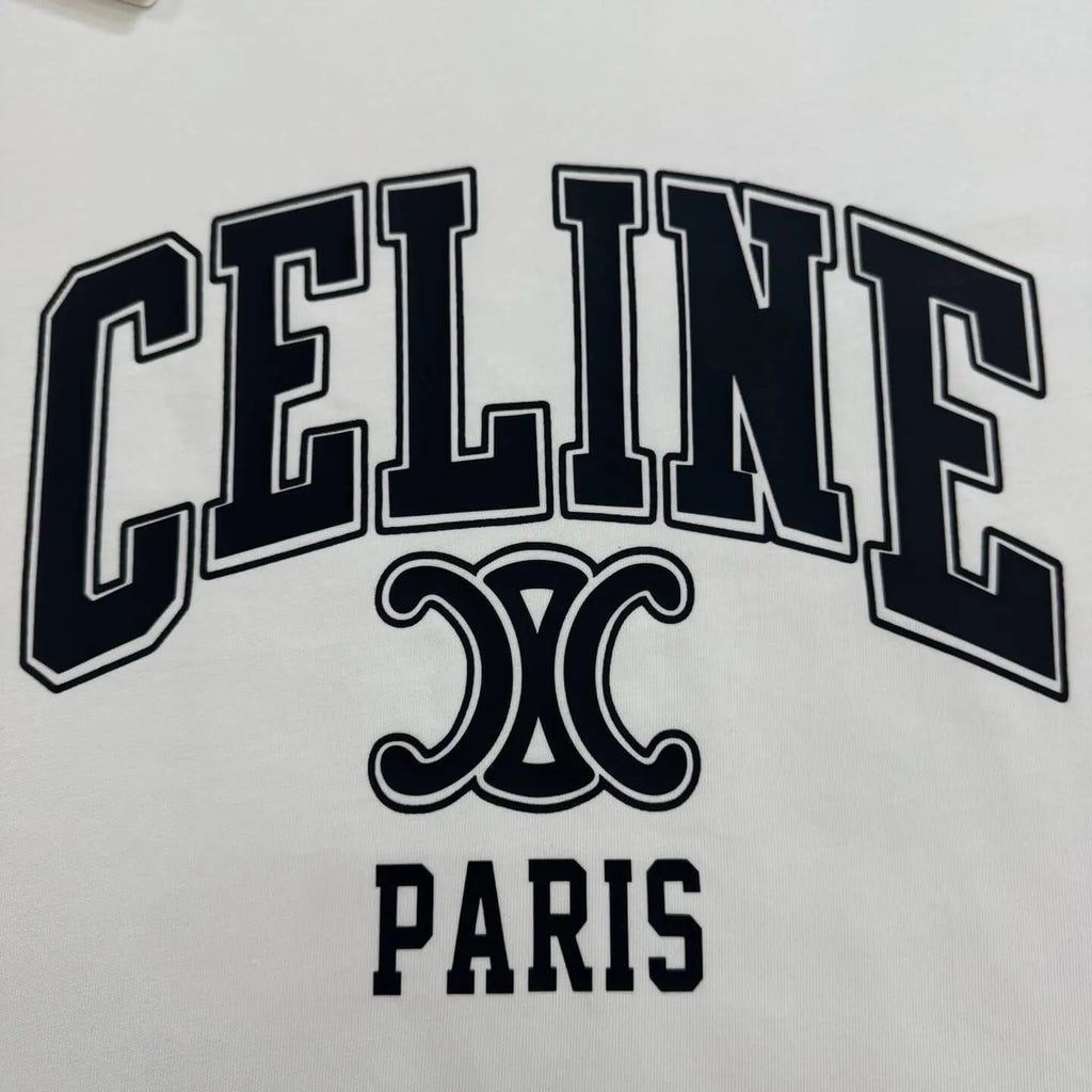 Vintage Letter Triomphe Print T‑Shirt