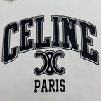 Vintage Letter Triomphe Print T‑Shirt