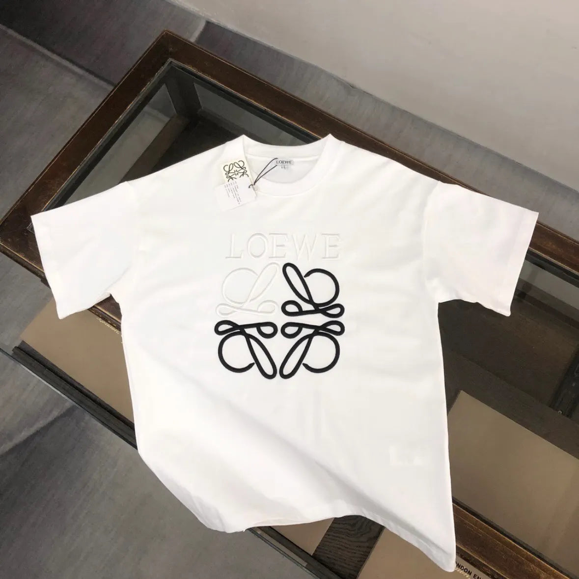 Color-block Logo Printed Pure Cotton Short Sleeve T-shirt