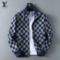 Checker Pattern Casual Bomber Jacket