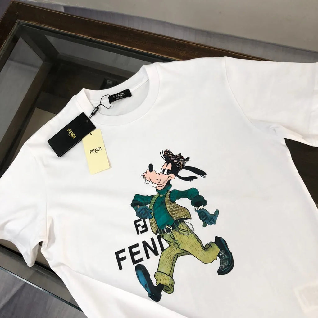 Cartoon Character Print T‑Shirt