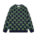 Lime Jacquard Knit Sweater