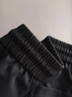 Label Decor Straight Casual Pants