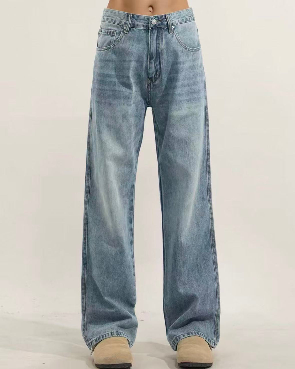 Vintage Washed Denim Jeans