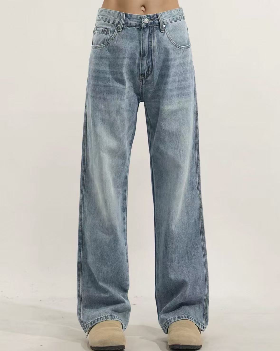 Vintage Washed Denim Jeans