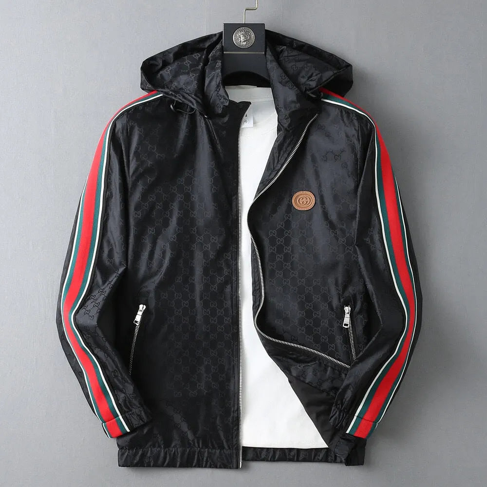 Stripe Casual Hooded Jacket