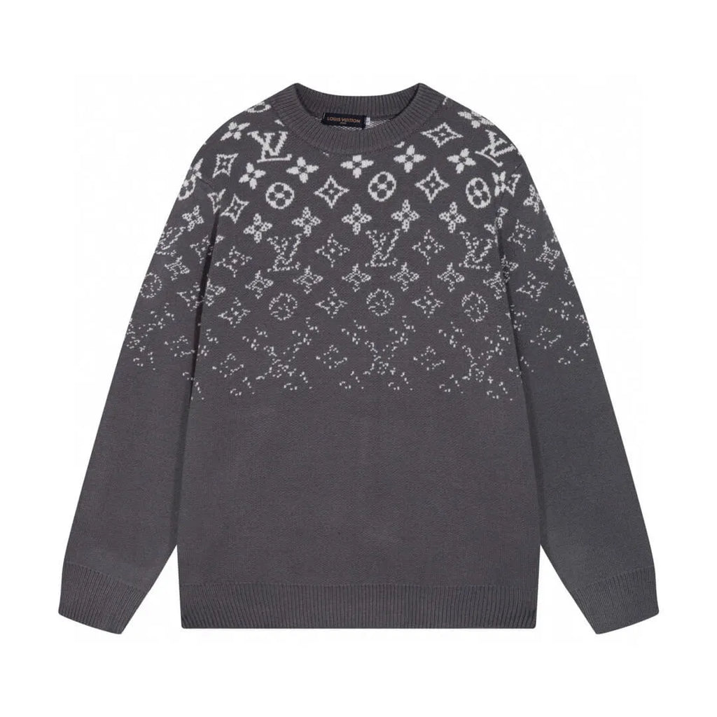 Partial Monogram Knit Sweater