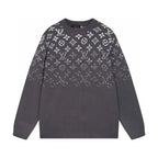 Partial Monogram Knit Sweater