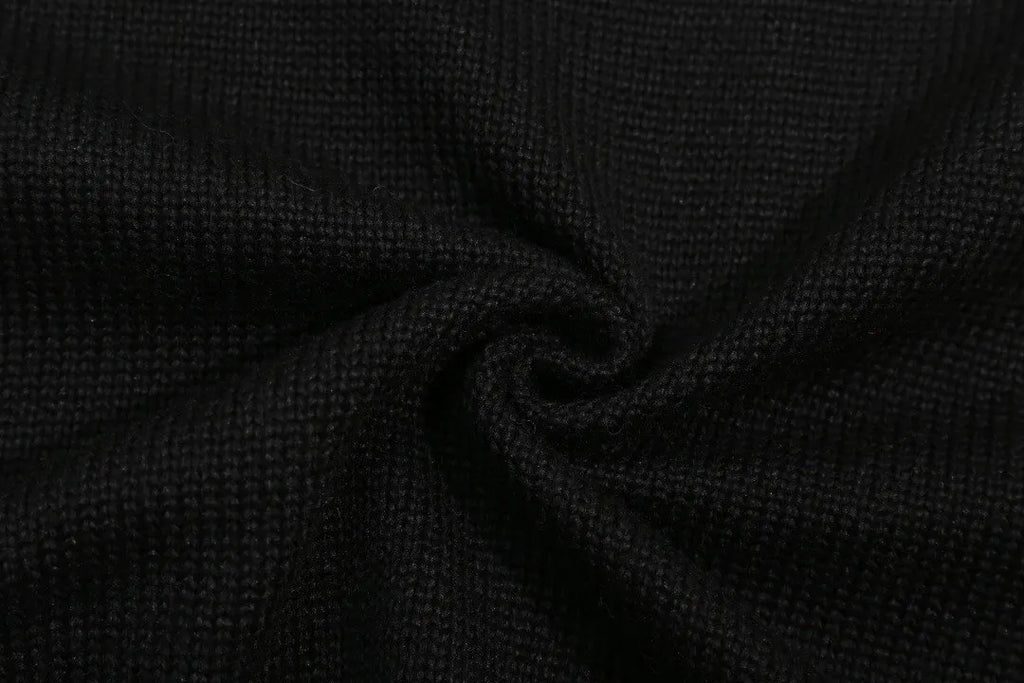 Chest Logo Black Crewneck Sweater