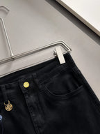 Monogram Leather Tag Jeans