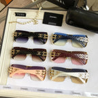 One-piece Frameless Gradient Design Sunglasses