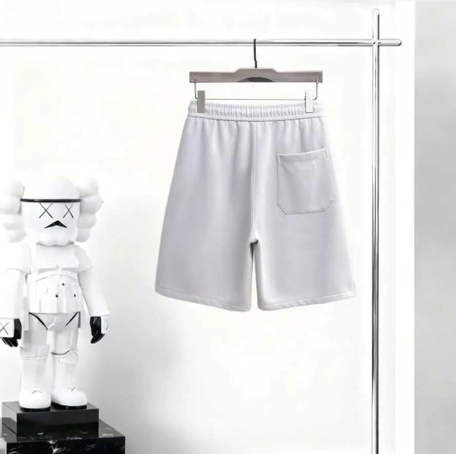 Zip‑Pocket Side‑Panel Drawstring Sweat Shorts
