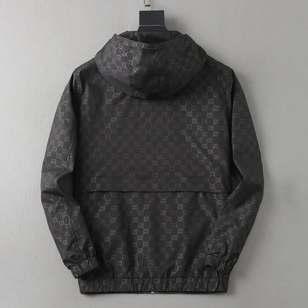 Dark Pattern Casual Hooded Jacket