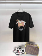 Creative Equestrian Print T-shirt