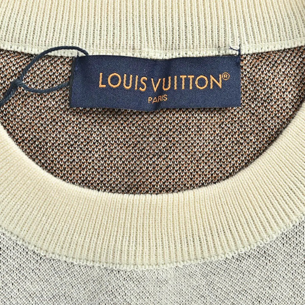 Letter Monogram Jacquard Knit T-Shirt