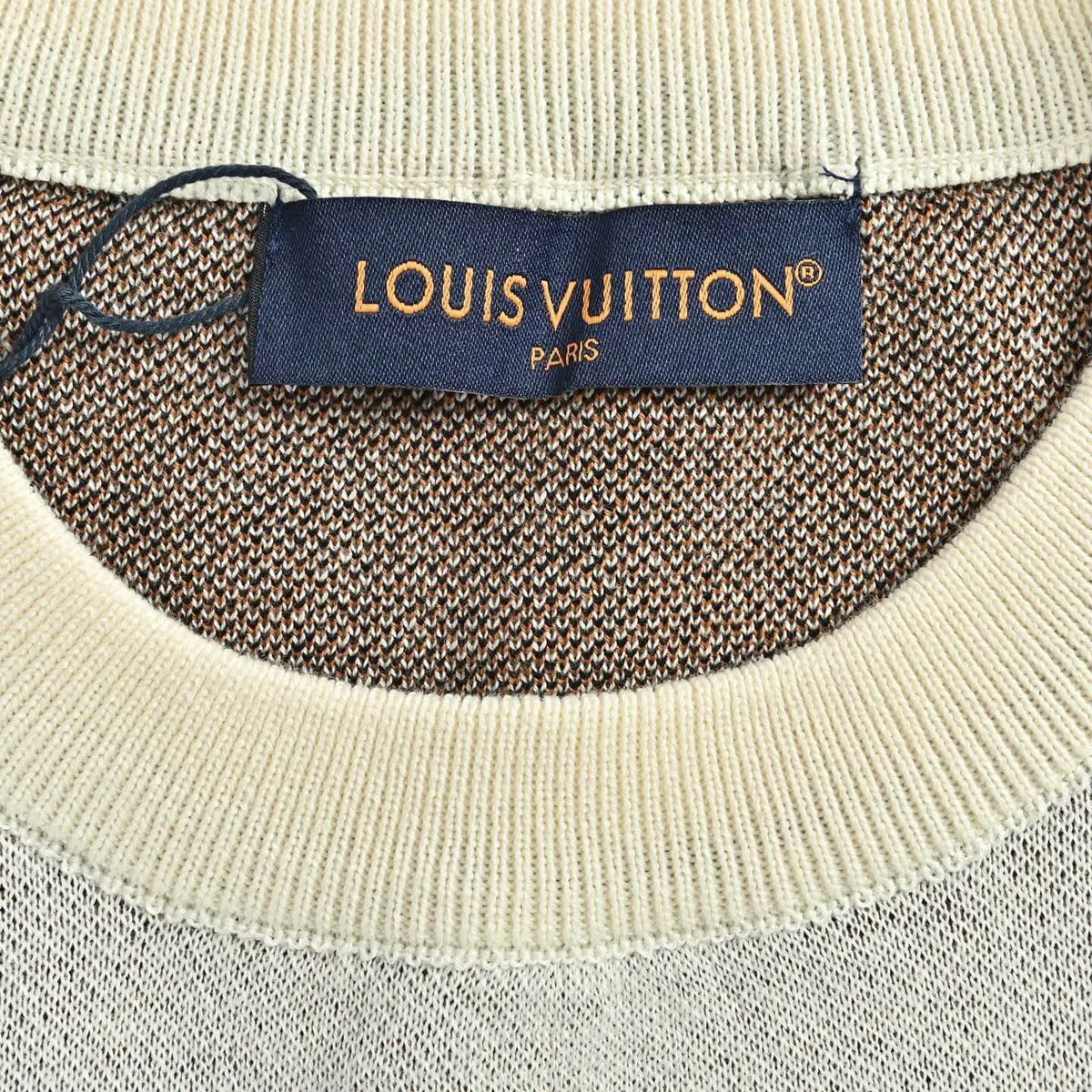 Letter Monogram Jacquard Knit T-Shirt