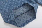 Denim Jacquard Shorts