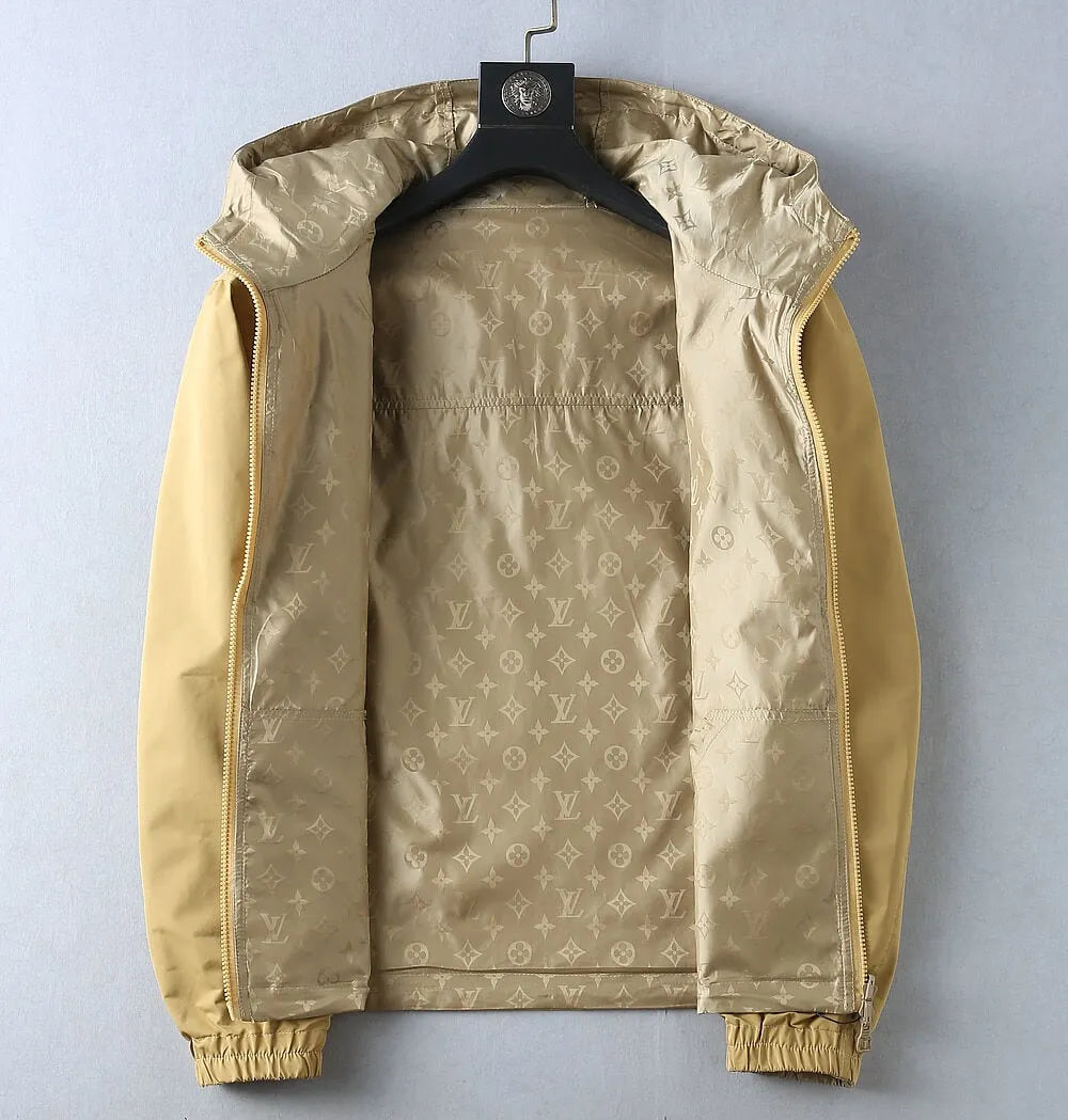 Square Patch Casual Hooded Jacket