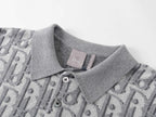 All‑Over Jacquard Knit Polo Shirt