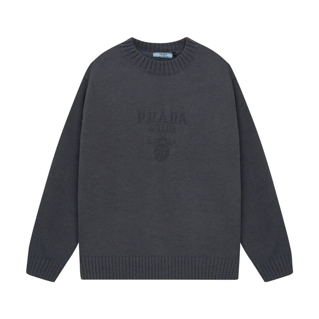 Tone‑on‑Tone Logo Cream Sweater